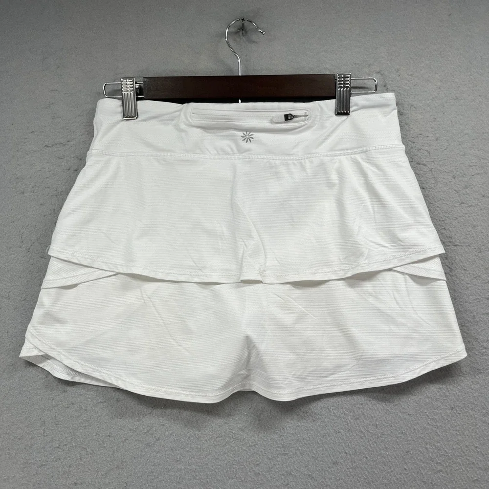 Athleta Girl Swing Skort Girls XXL 16 White Tiered Active Tennis Golf Skirt